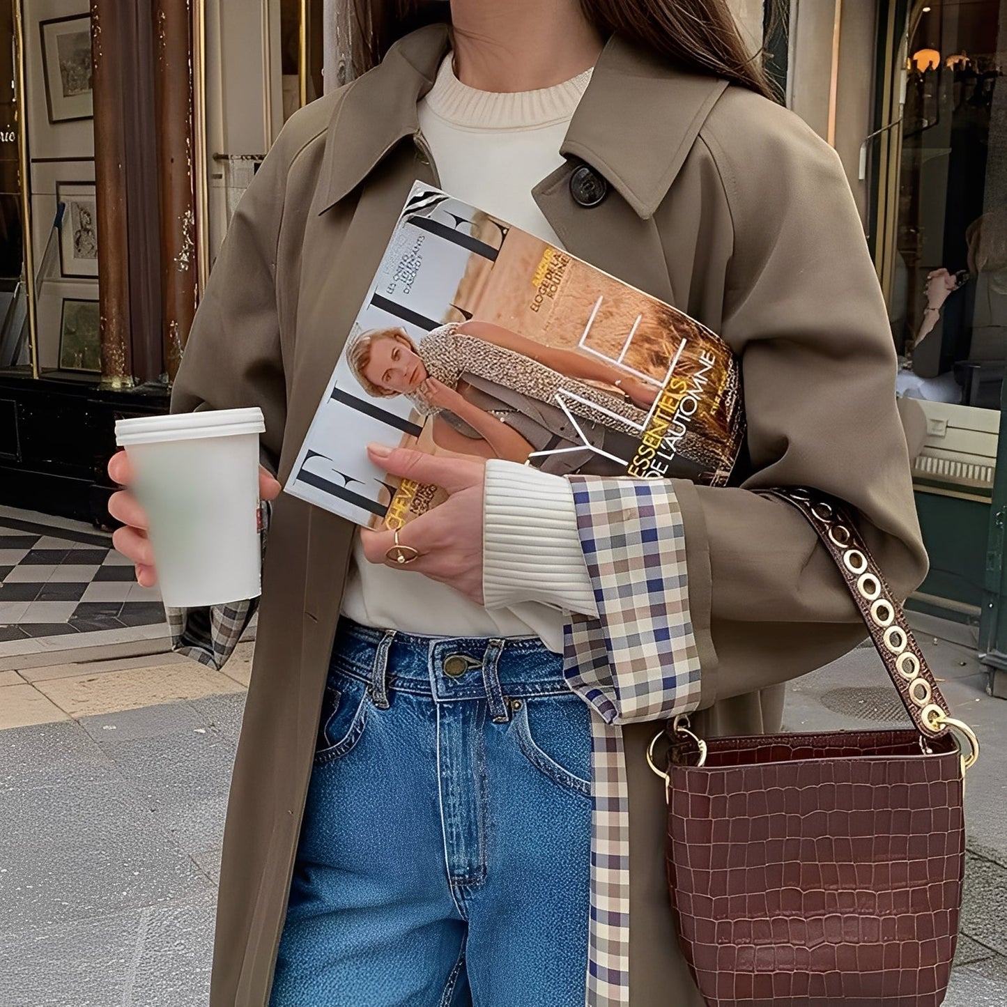 Connie - Moderní dlouhý dámský trenčkot