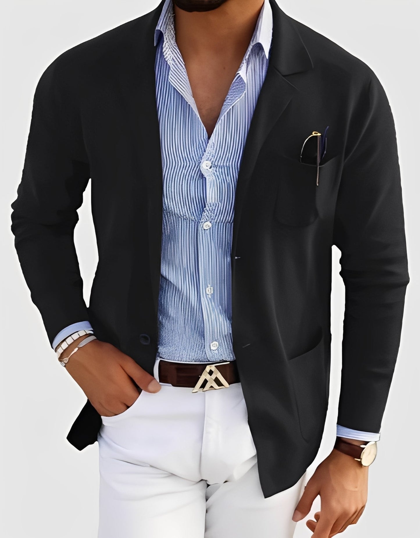 Giffard - Stylová vlněná bunda s dvojitými řadami knoflíků pro muže