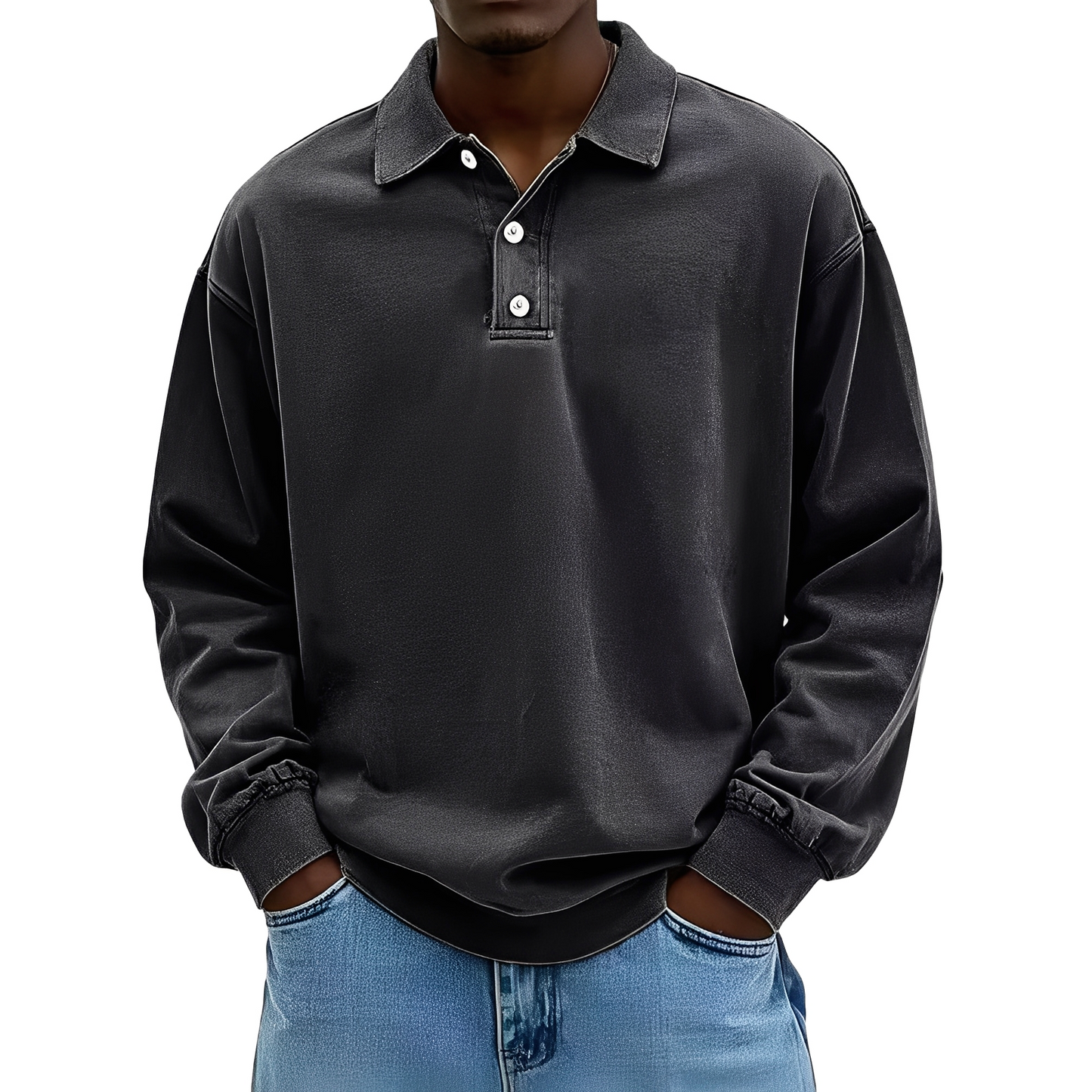 Chris - Klasické pevné pánské tričko s dlouhým rukávem