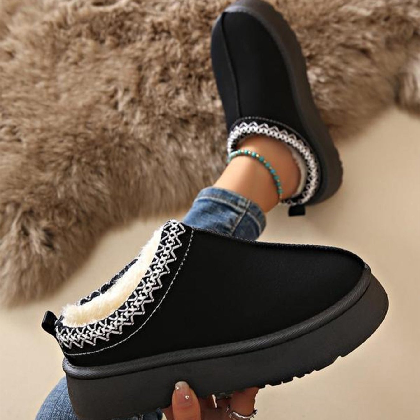 Audrey – Sněhové boty módní styl muffin