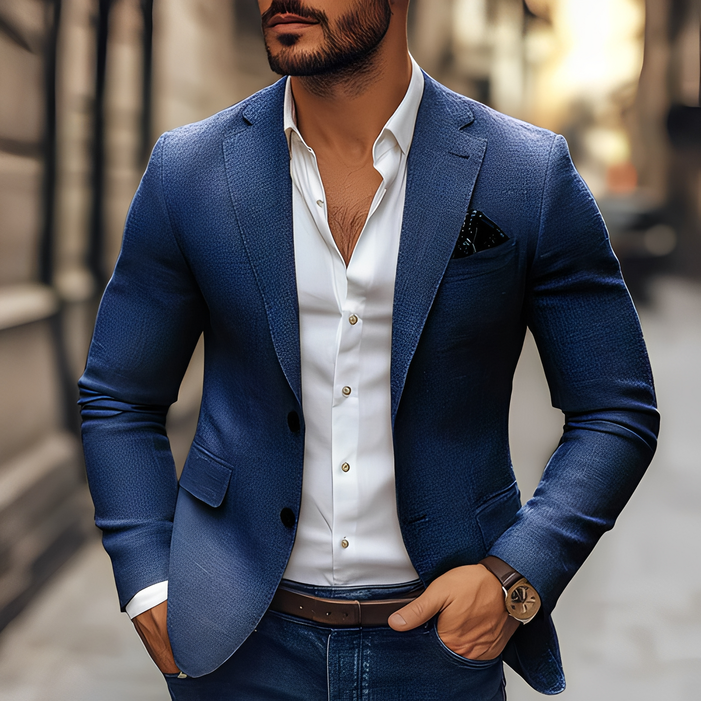 Abednego - Pánská neformální dvouknoflíková bunda