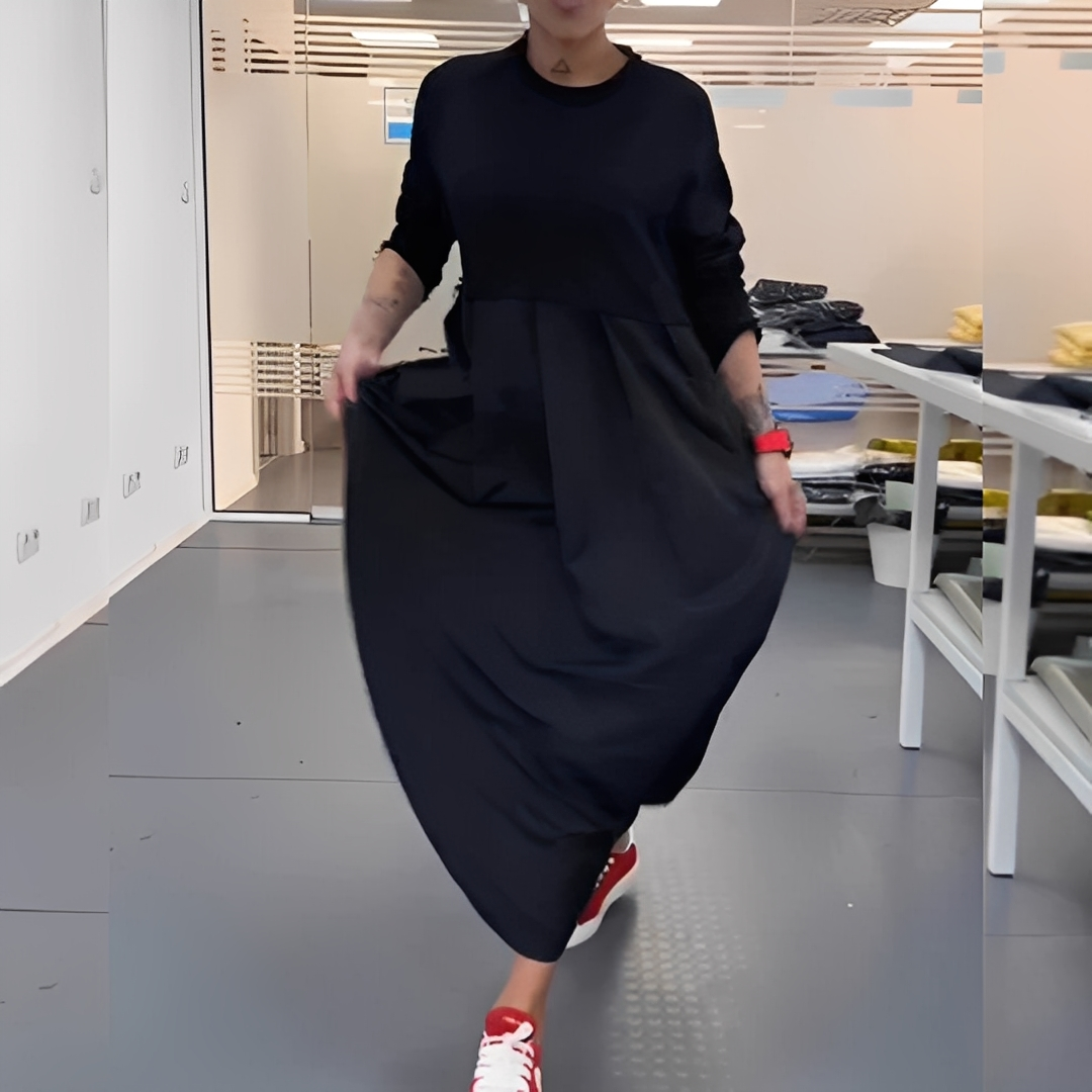 Gisèle - Dámské šaty s kulatým výstřihem