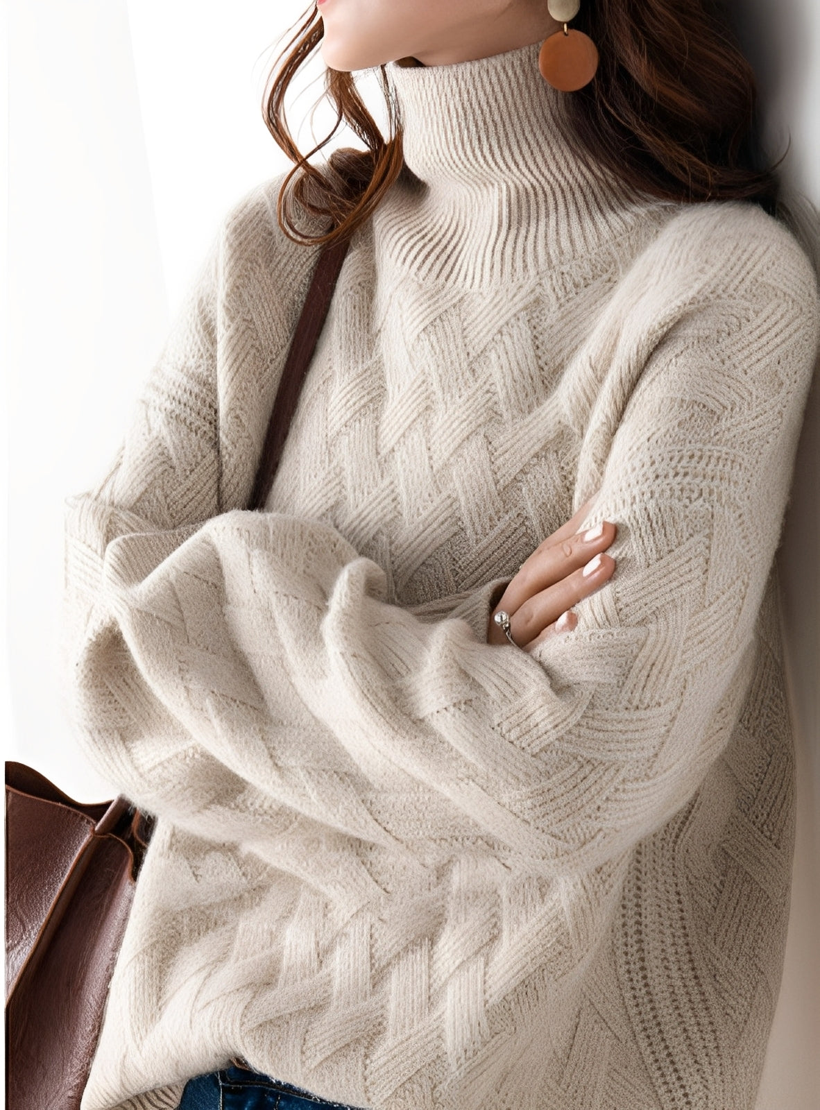 Stacey - Moderní strukturovaný rolák pro ženy