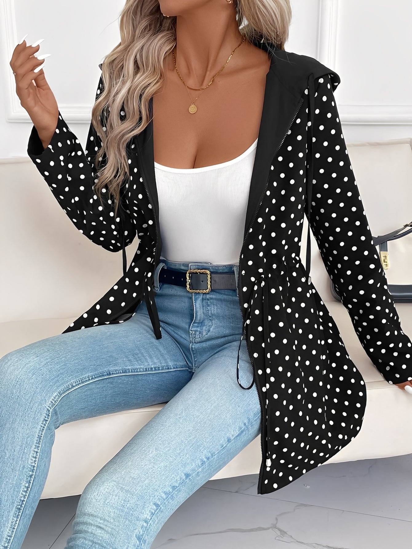 Jennelle - Stylová oboustranná bunda s kapucí pro ženy