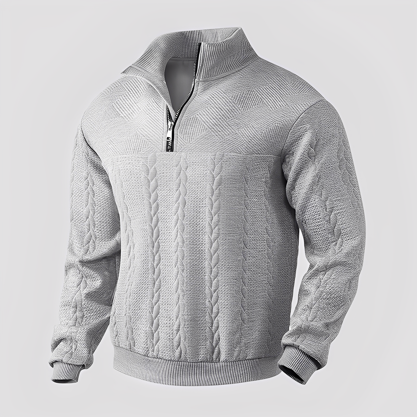 Warren - Dámský zipový kašmírový svetr klasického střihu