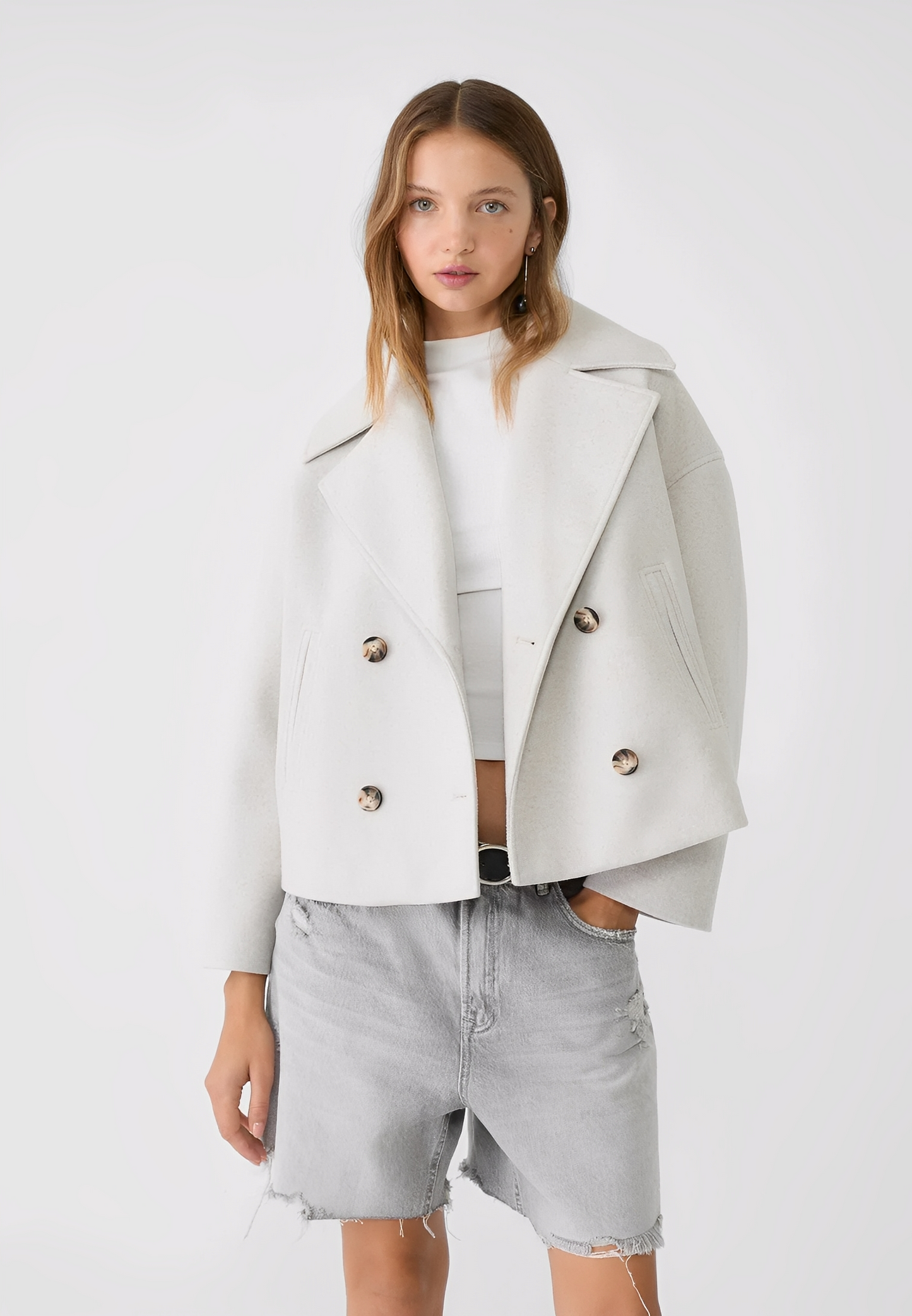 Claire – Sako Krátký Elegantní Dvojřadý