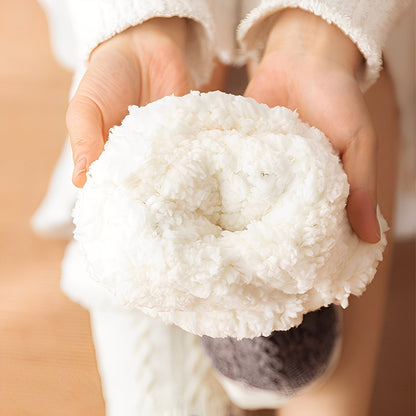 Danika - Elegantní pletené plyšové ponožky s motivem srdce pro ženy