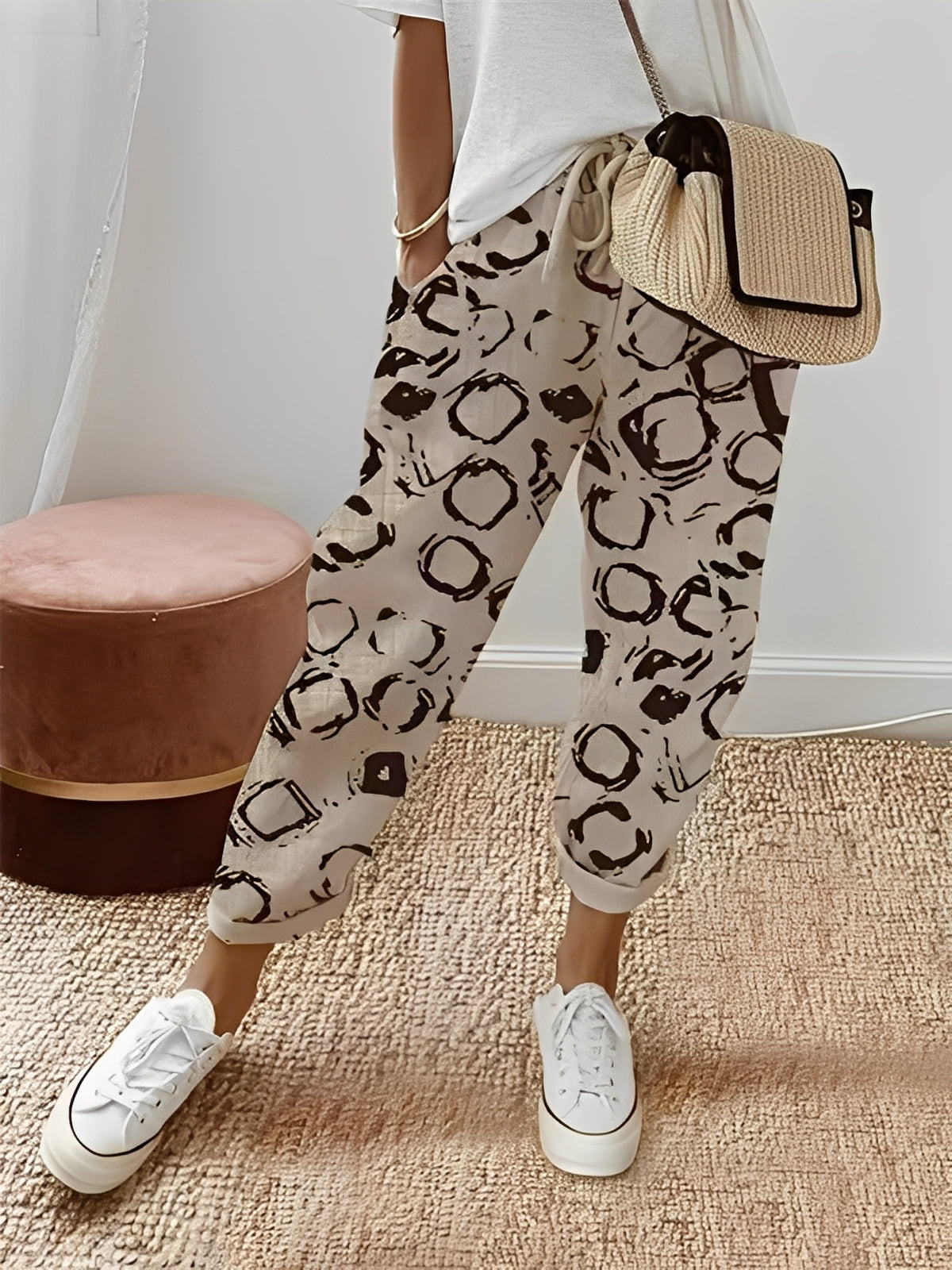 Amélia - Moderní bavlněné kalhoty pro ženy