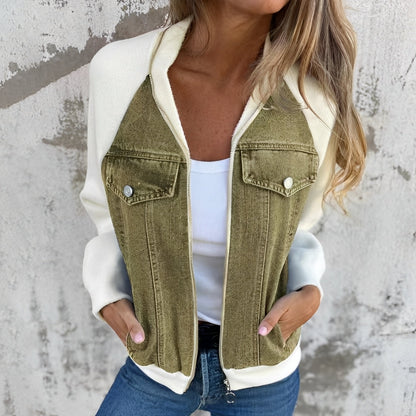 Libby - Dámská džínová bunda s raglánovými rukávy pro pohodlí