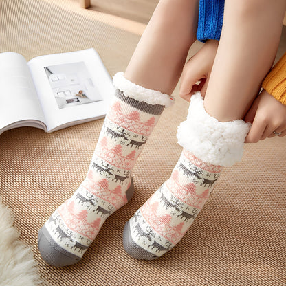 Clarice - Moderní dámské vánoční ponožky střední délky