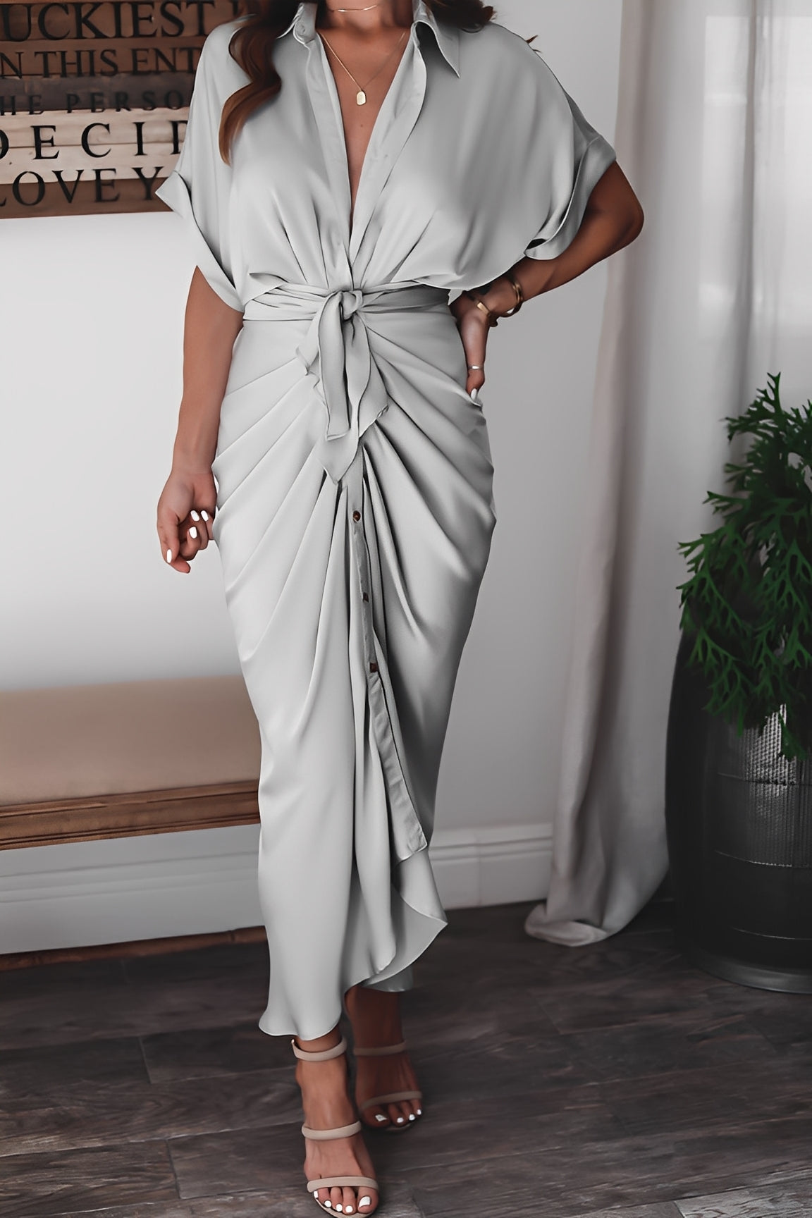 Antoinette - Dlouhé stylové dámské šaty