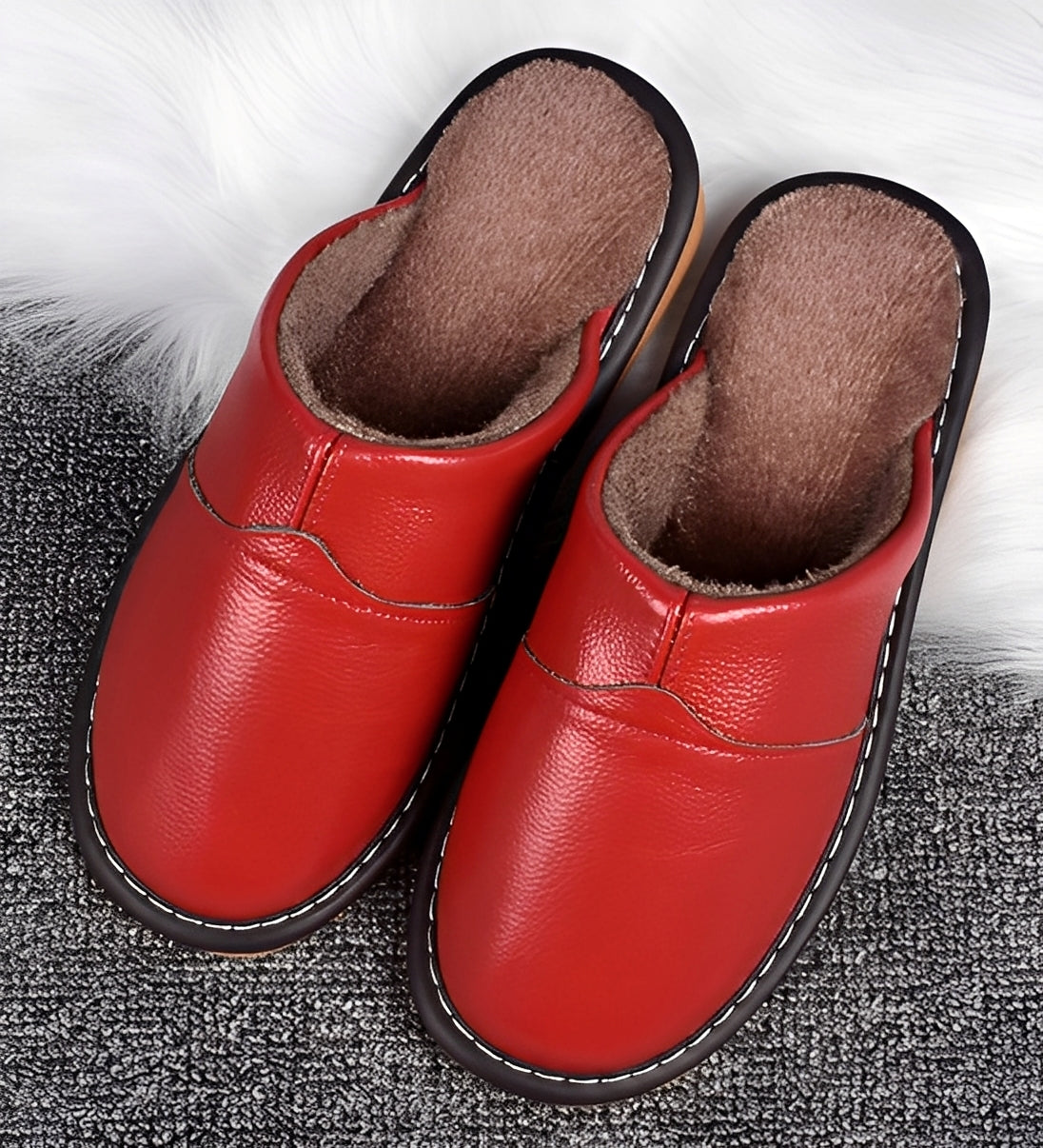 Jasper - Komfortní pánské pantofle s kožešinou