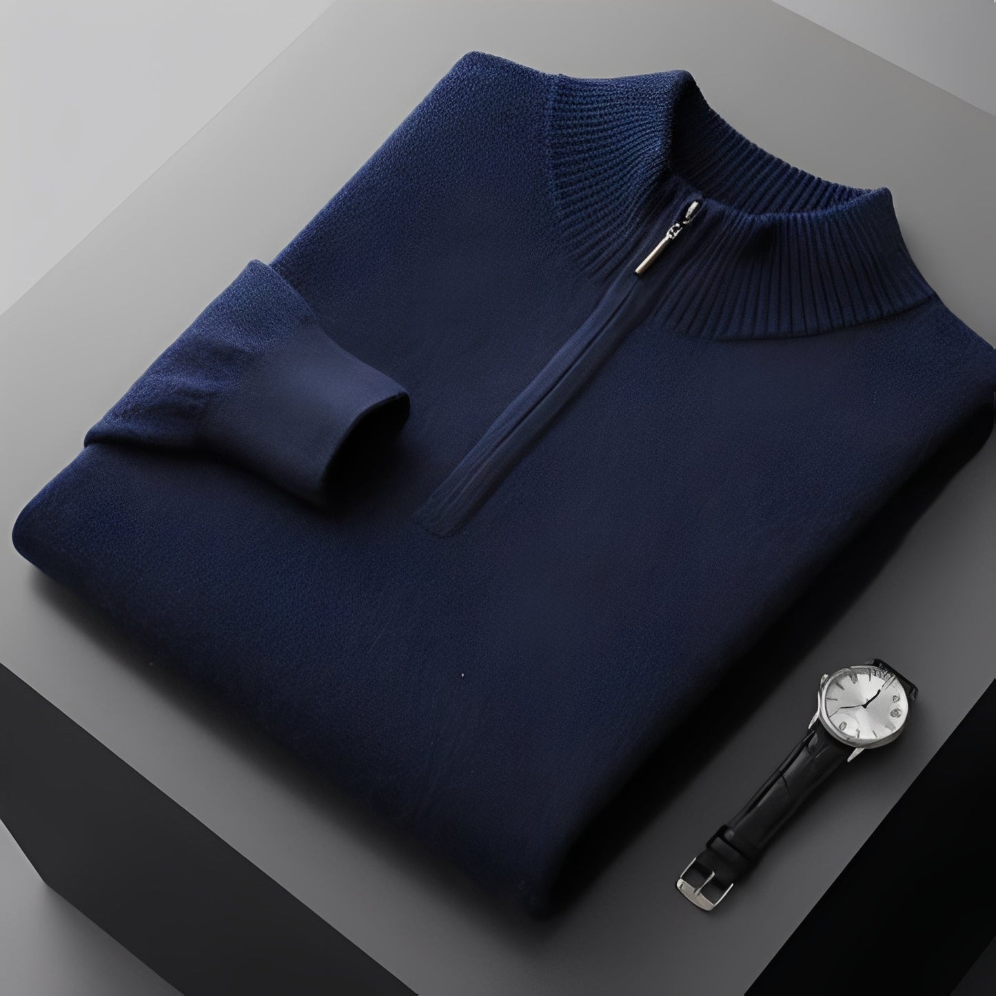 Weldon - Pánský svetr s polo zipem