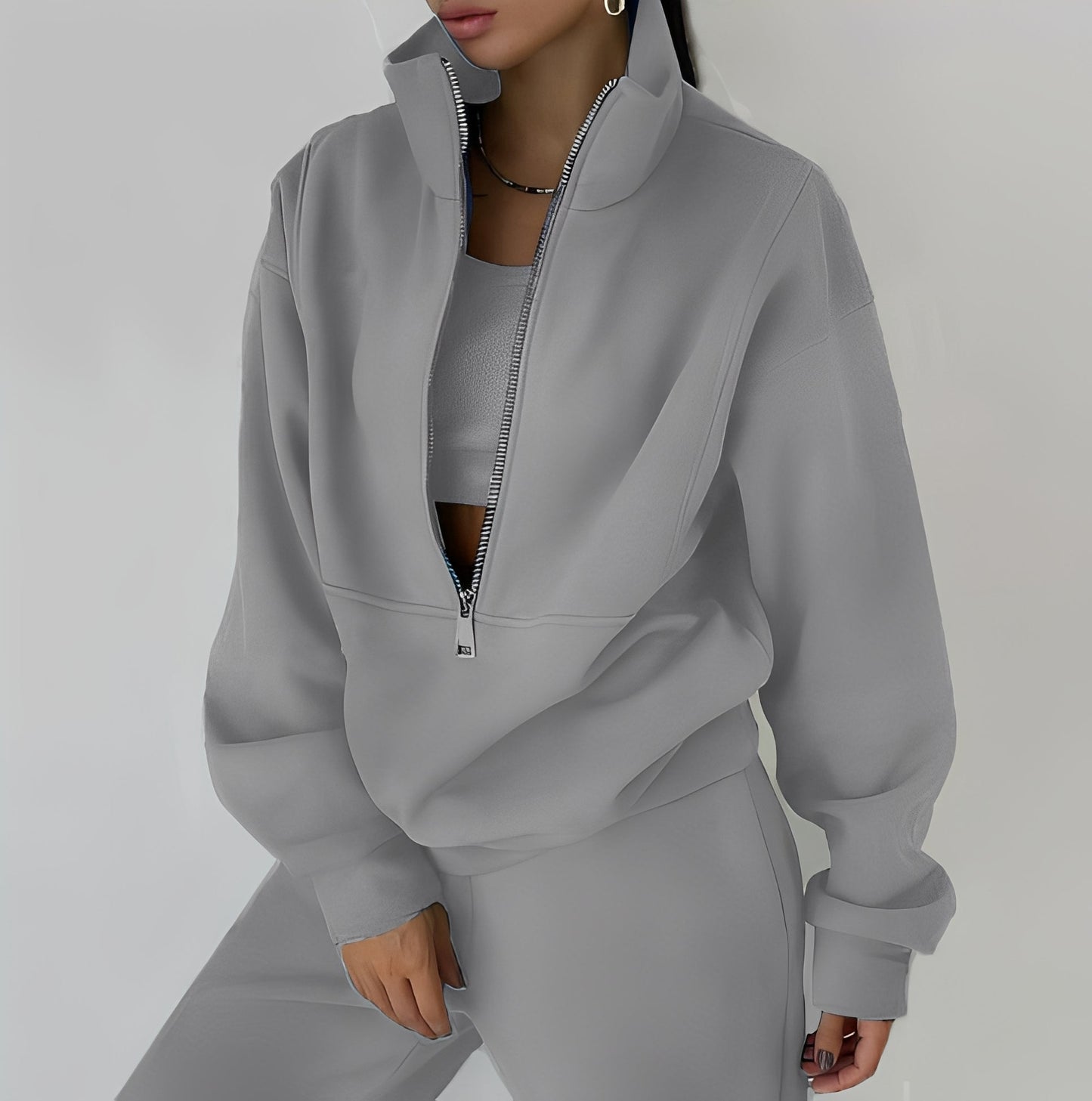 Mélissa - Sada dvou kusů oversize pohodlná z teplákoviny