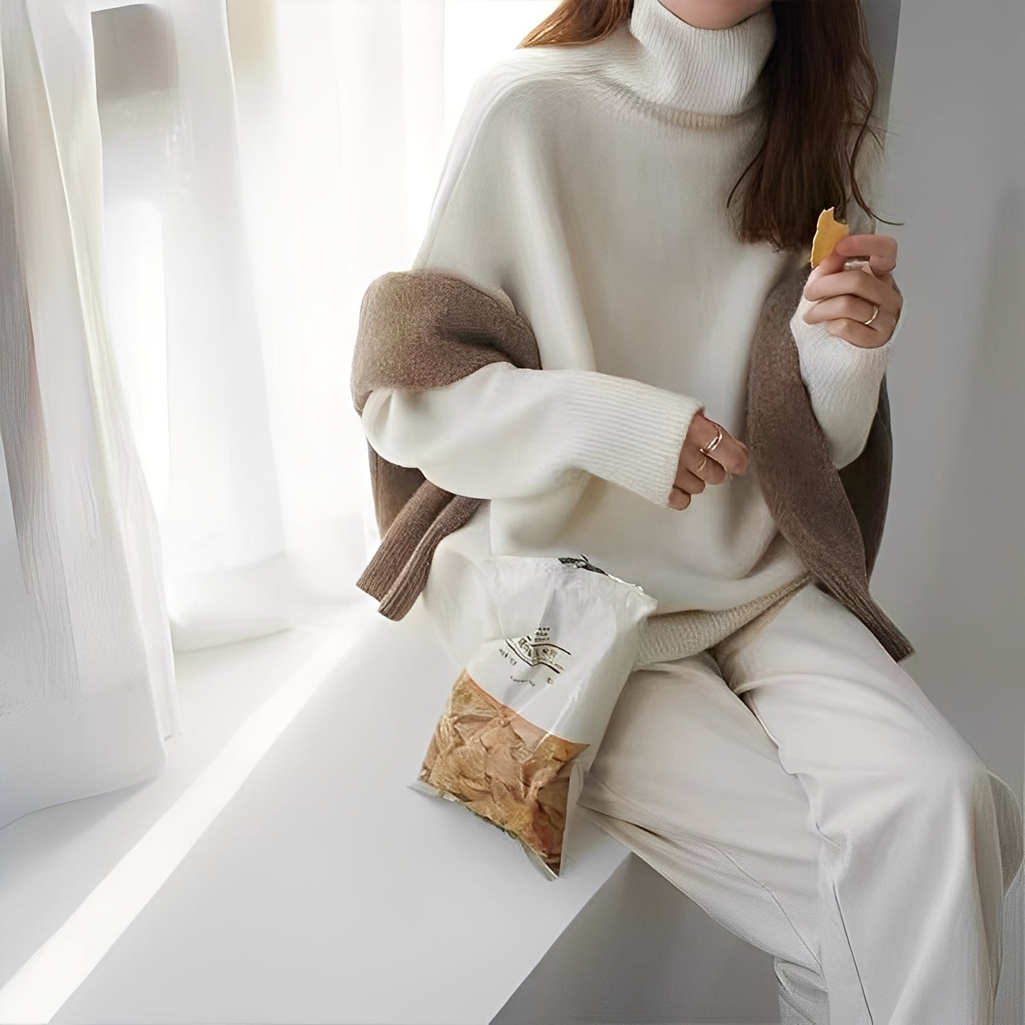 Clémentine - Stylový ženský svetr s rolákem