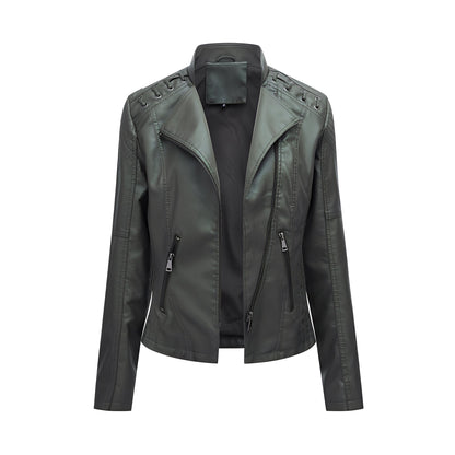 Narelle - Trendy, sleek short leather jacket for women