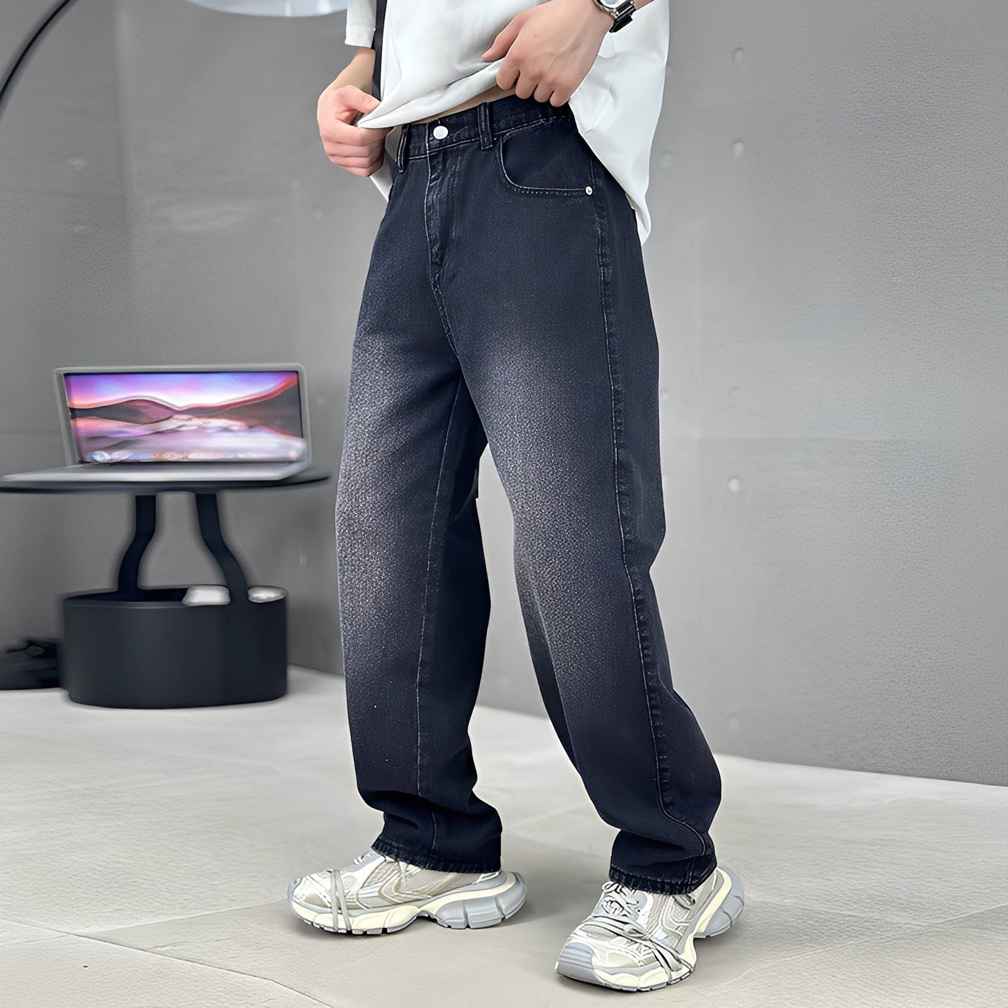 Wendell - Stylové džíny s volnými nohavicemi pro muže
