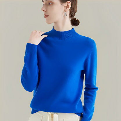 Martine - Slim fit dámské vlněné svetry s vysokým límcem