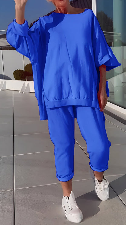 Eleanore - Pohodlná sada s volným topem a kalhotami pro ženy