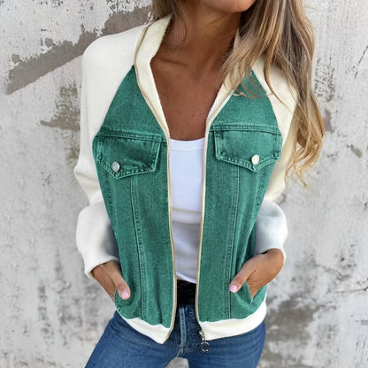 Libby - Dámská džínová bunda s raglánovými rukávy pro pohodlí