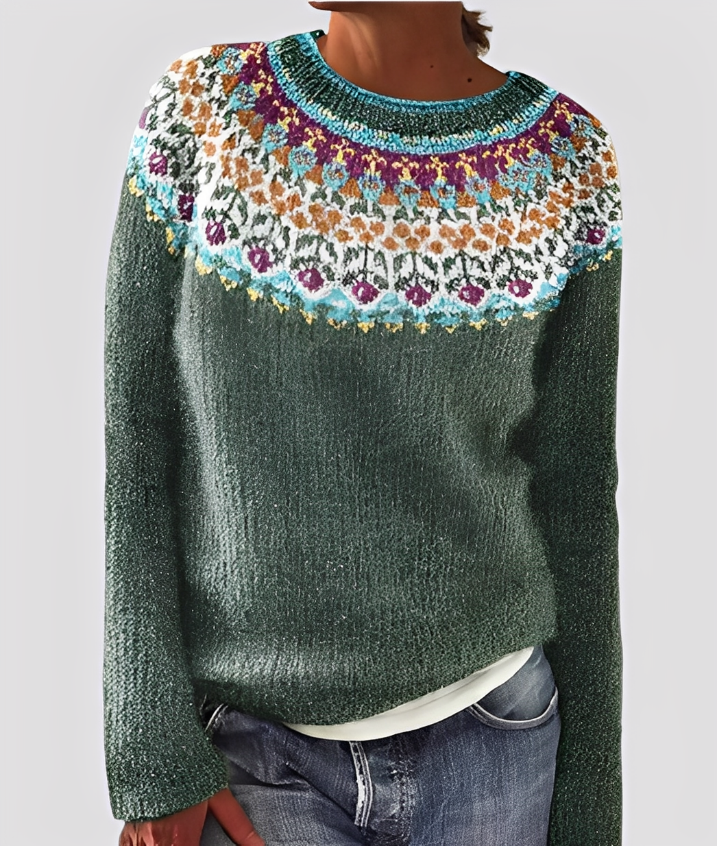 Christal - Stylový, volně střižený vlněný svetr pro ženy