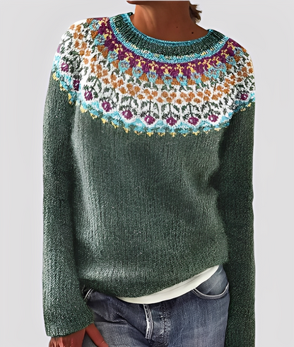 Christal - Stylový, volně střižený vlněný svetr pro ženy