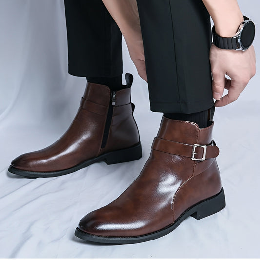 Ronny - Módní pánské kožené Chelsea boty