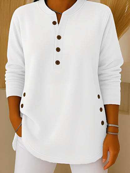 Jocelyn - Dámský pohodlný pletený svetr s knoflíky