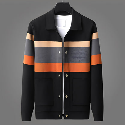 Henry - Stylový pruhovaný pletený svetr pro muže