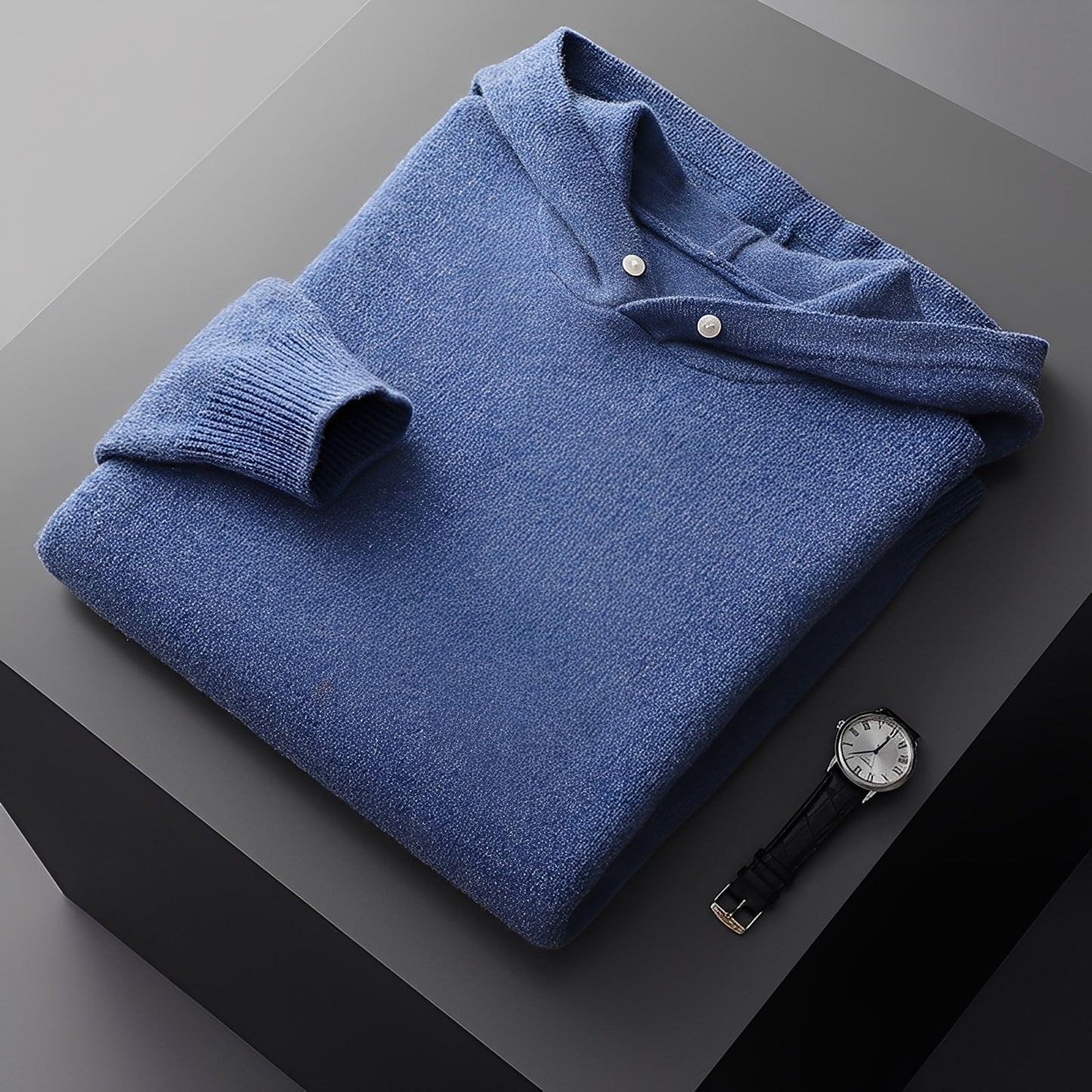 Darius - Stylový, teplý pánský pletený hoodie