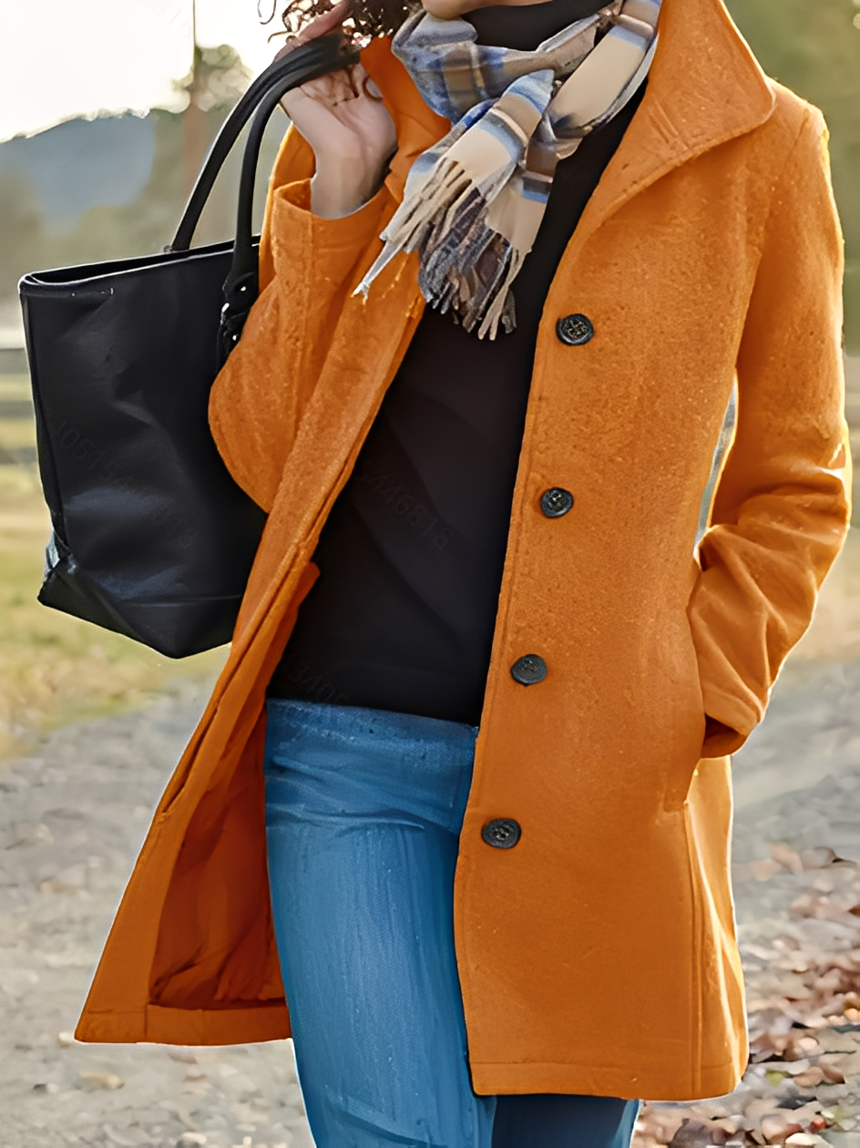 Jaclyn - Stylový, všestranný dámský kabát z tvídu