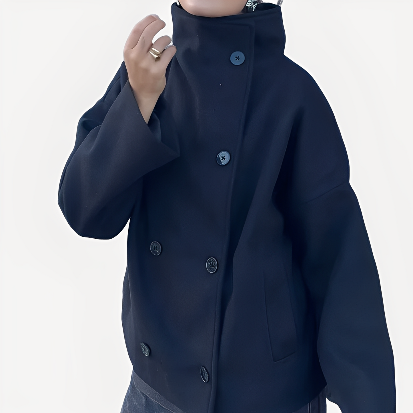 Carolyn - Stylový vlněný kabát s jedním řadem pro ženy