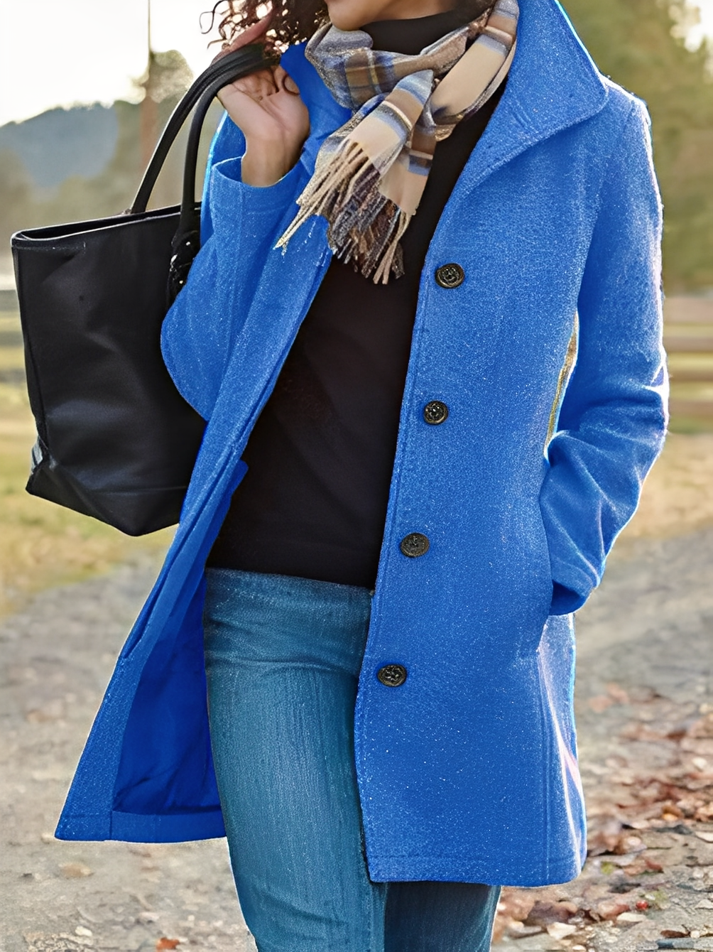 Jaclyn - Stylový, všestranný dámský kabát z tvídu