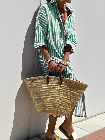 Amélie - Klasické pruhované dámské šaty