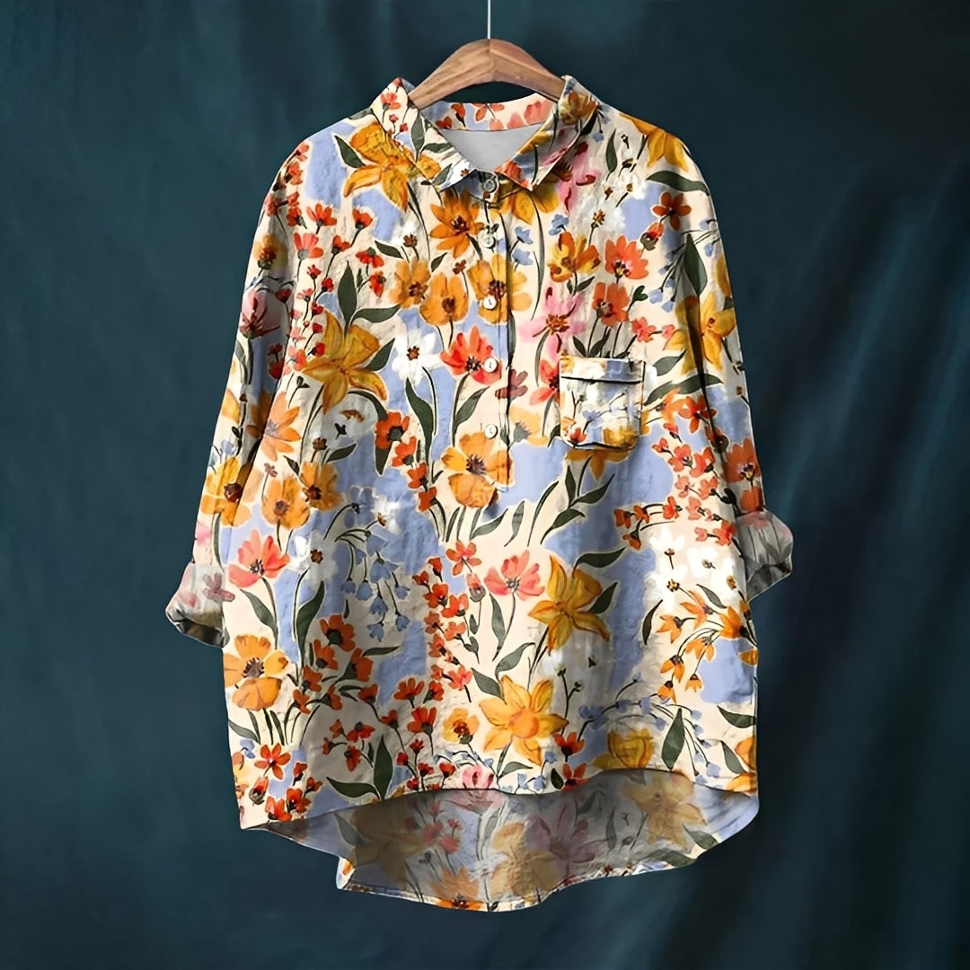 Garance - Tradiční dámská halenka s dlouhými rukávy