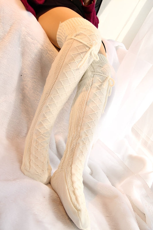 Rozanne - Elegantní, hřejivé nadkolenní ponožky pro ženy