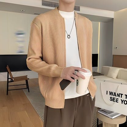 Damon - Retro pánský svetr se zipem