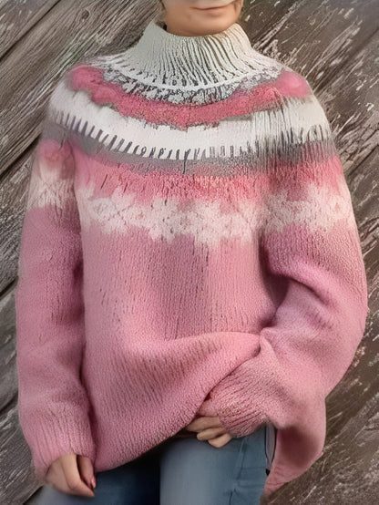 Lorine - Teplý svetr s elegantním vzorem pro ženy