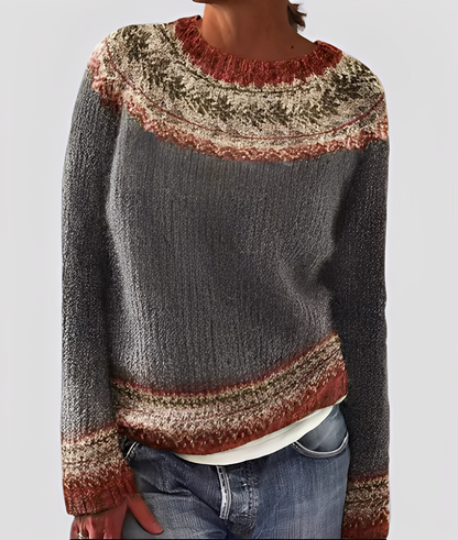 Christal - Stylový, volně střižený vlněný svetr pro ženy