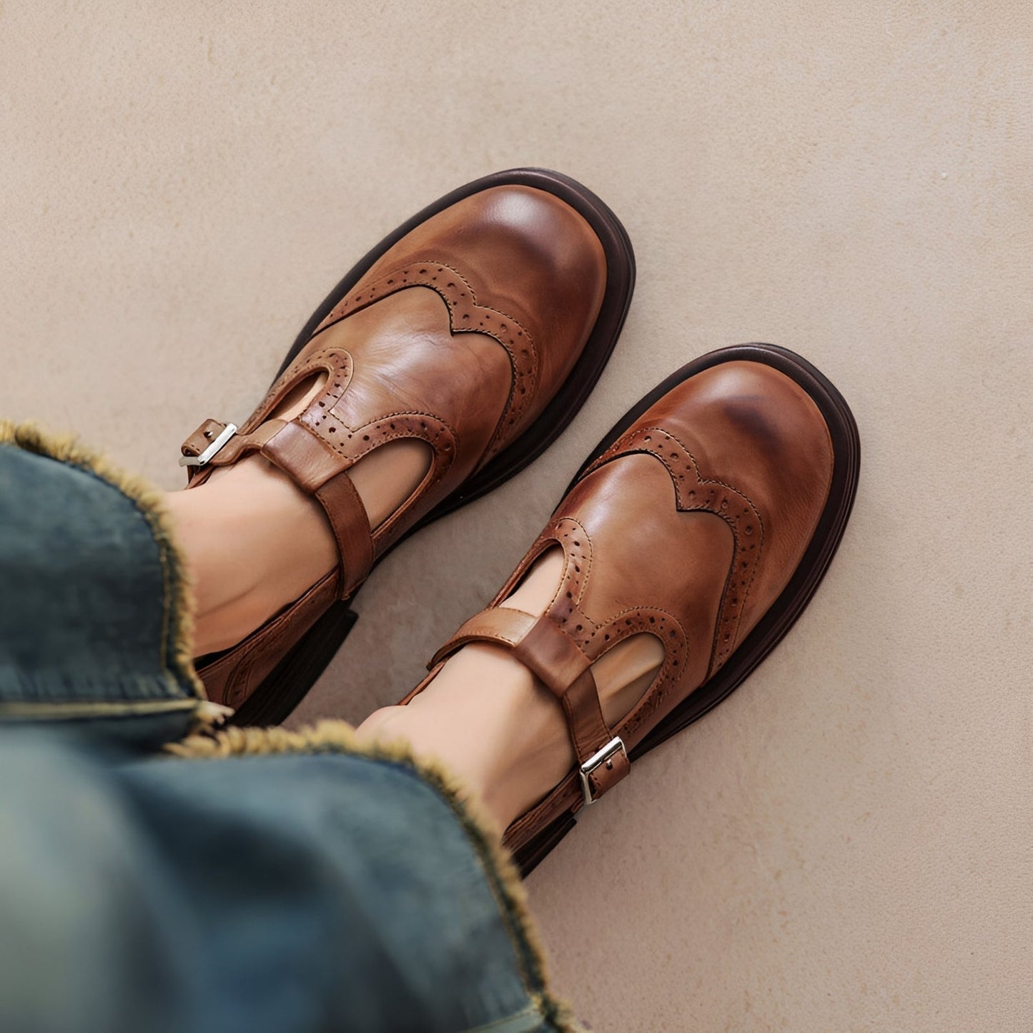 Erika - Dámské retro obuv z kvalitní kůže