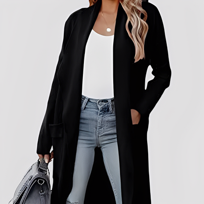 Chantal - Pohodlný dlouhý dámský svetr z tweedu