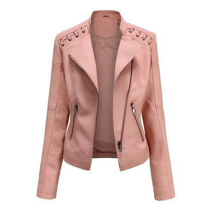 Narelle - Trendy, sleek short leather jacket for women