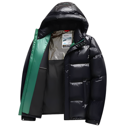 Harold - Pánský zimní péřový kabát s kapucí