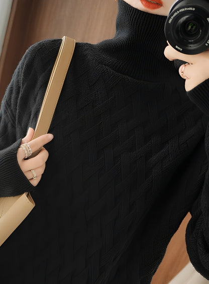 Stacey - Moderní strukturovaný rolák pro ženy