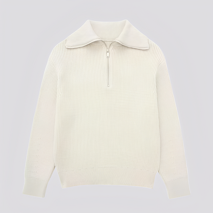 Christine - Stylový pruhovaný svetr se zipem pro ženy