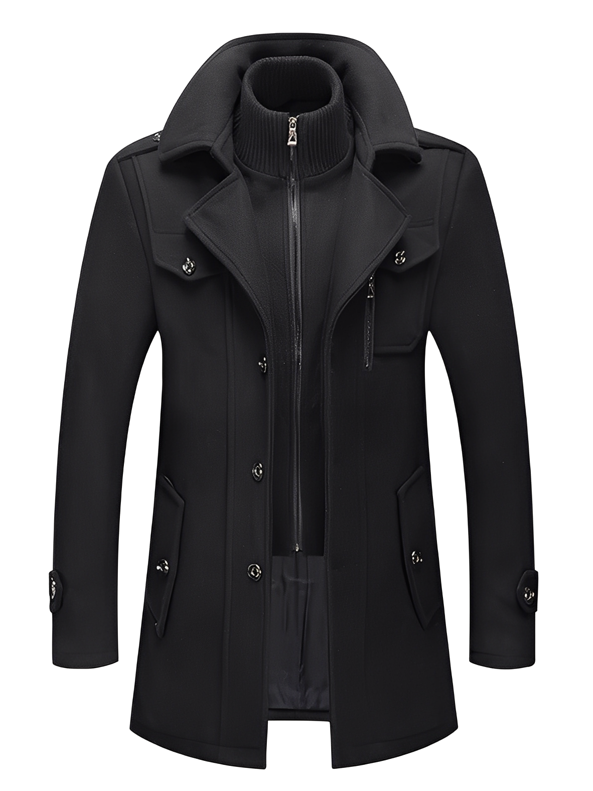 Philip - Moderní pánský kabát s kapsami