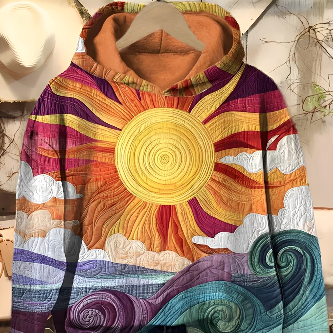 Vérène - Dámská mikina s kapucí a vintage potiskem