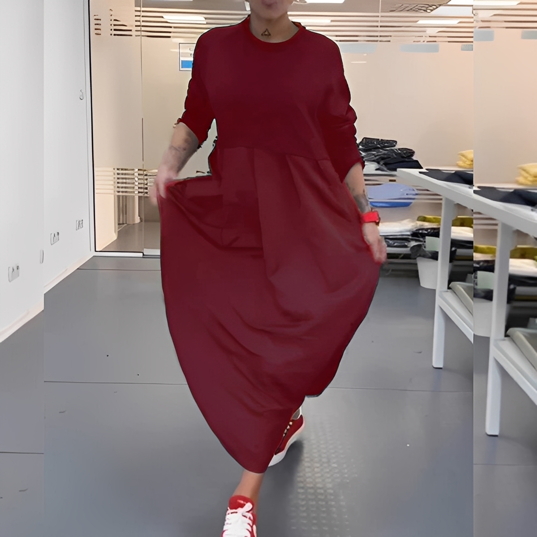 Gisèle - Dámské šaty s kulatým výstřihem