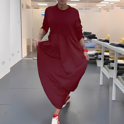 Gisèle - Dámské šaty s kulatým výstřihem