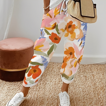 Jacinthe - Dámské pohodlné kalhoty s šňůrkou